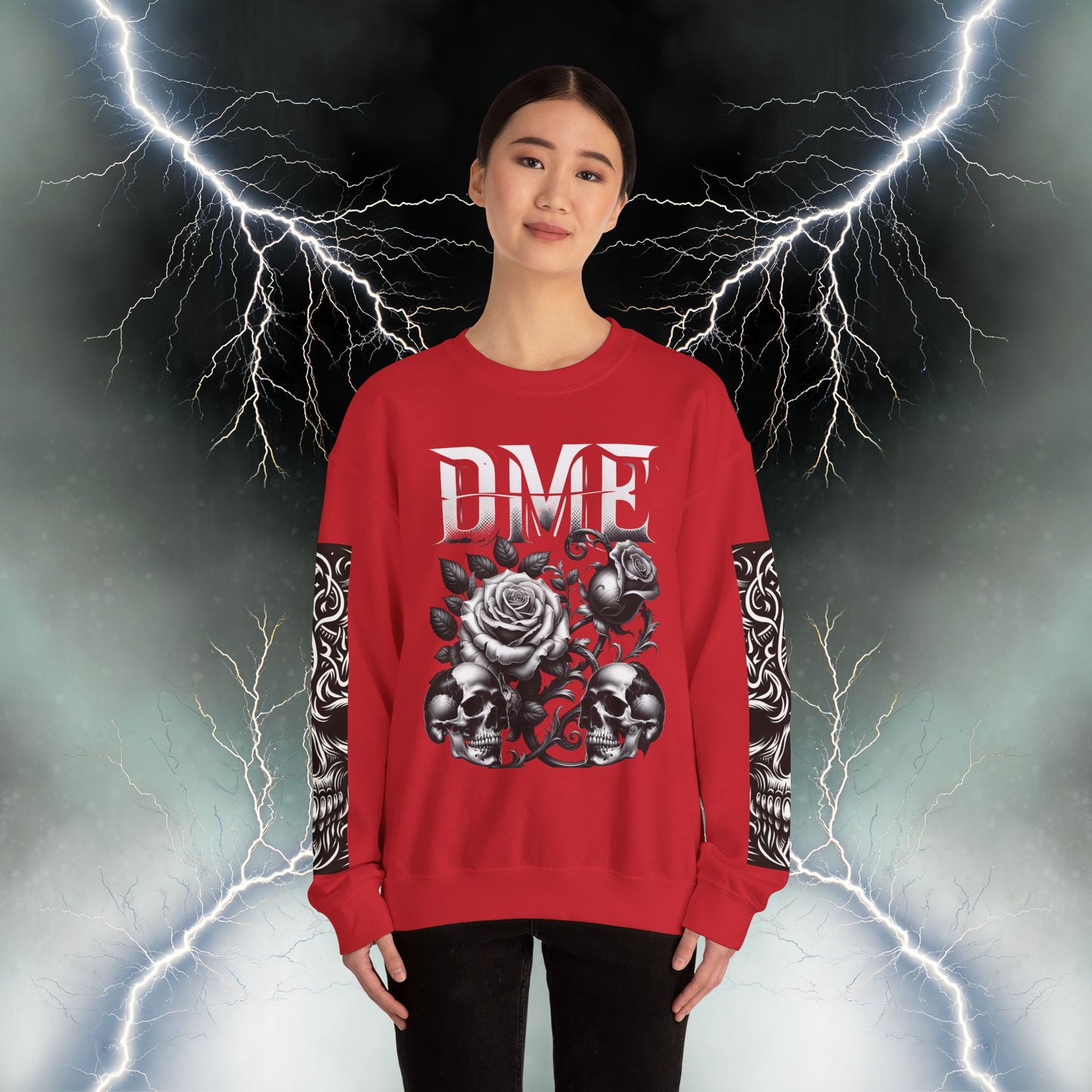 DME SKULLY ROSE SWEATSHIRT