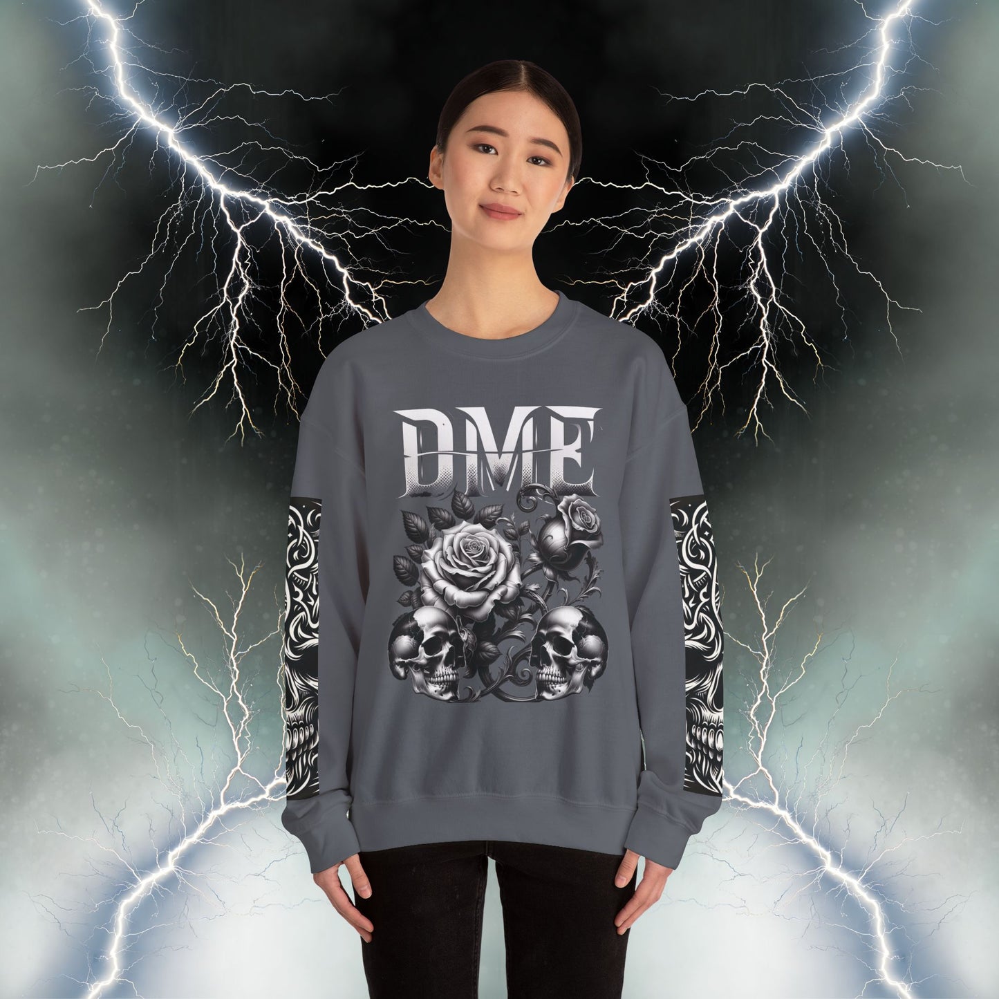 DME SKULLY ROSE SWEATSHIRT